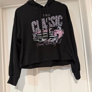 Altar'd State Black and Pink Classic Car Hoodie